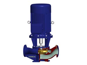 inline pump, single stage pump, vertical pump, IEV type