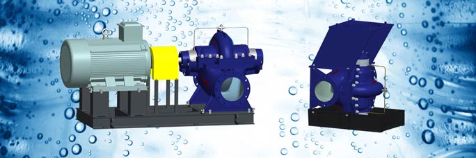 horizontal and vertical axially split casing double suction pump