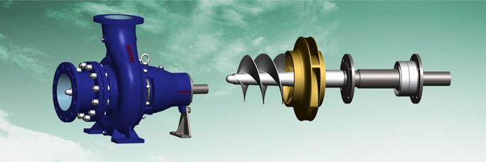 end suction pump with inducer impeller